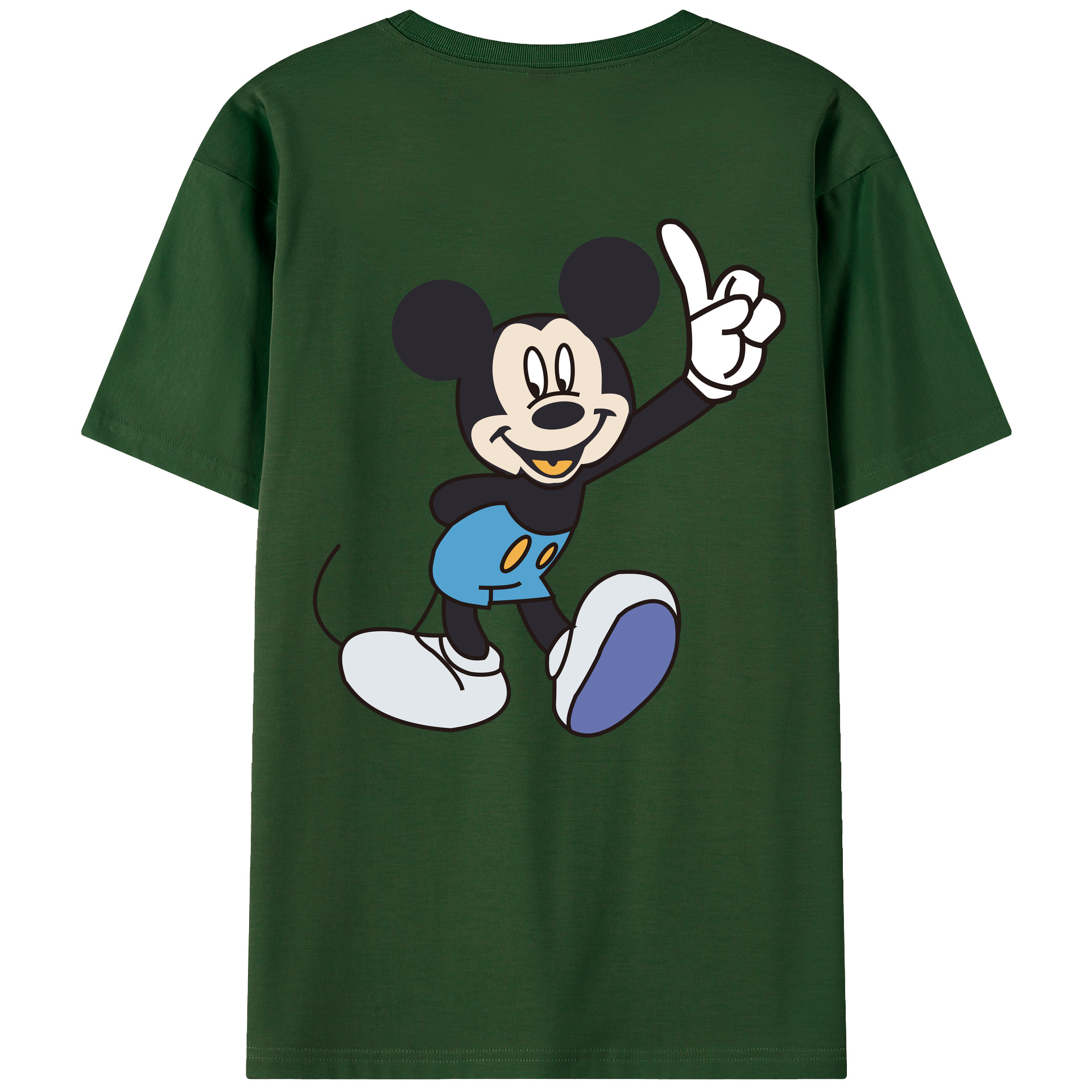 （画像用） ミッキーマウス Mickey Mouse 綿100％半袖Tシャツ（背面プリント）